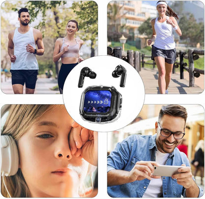 Airmax Transparent Touch Screen Earbuds (سماعات Airmax الشفافة بشاشة لمس)