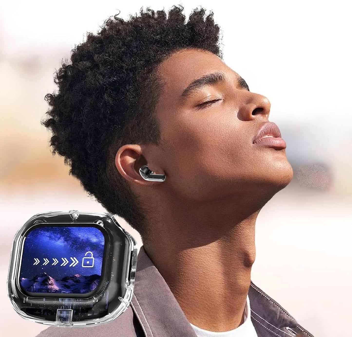 Airmax Transparent Touch Screen Earbuds (سماعات Airmax الشفافة بشاشة لمس)