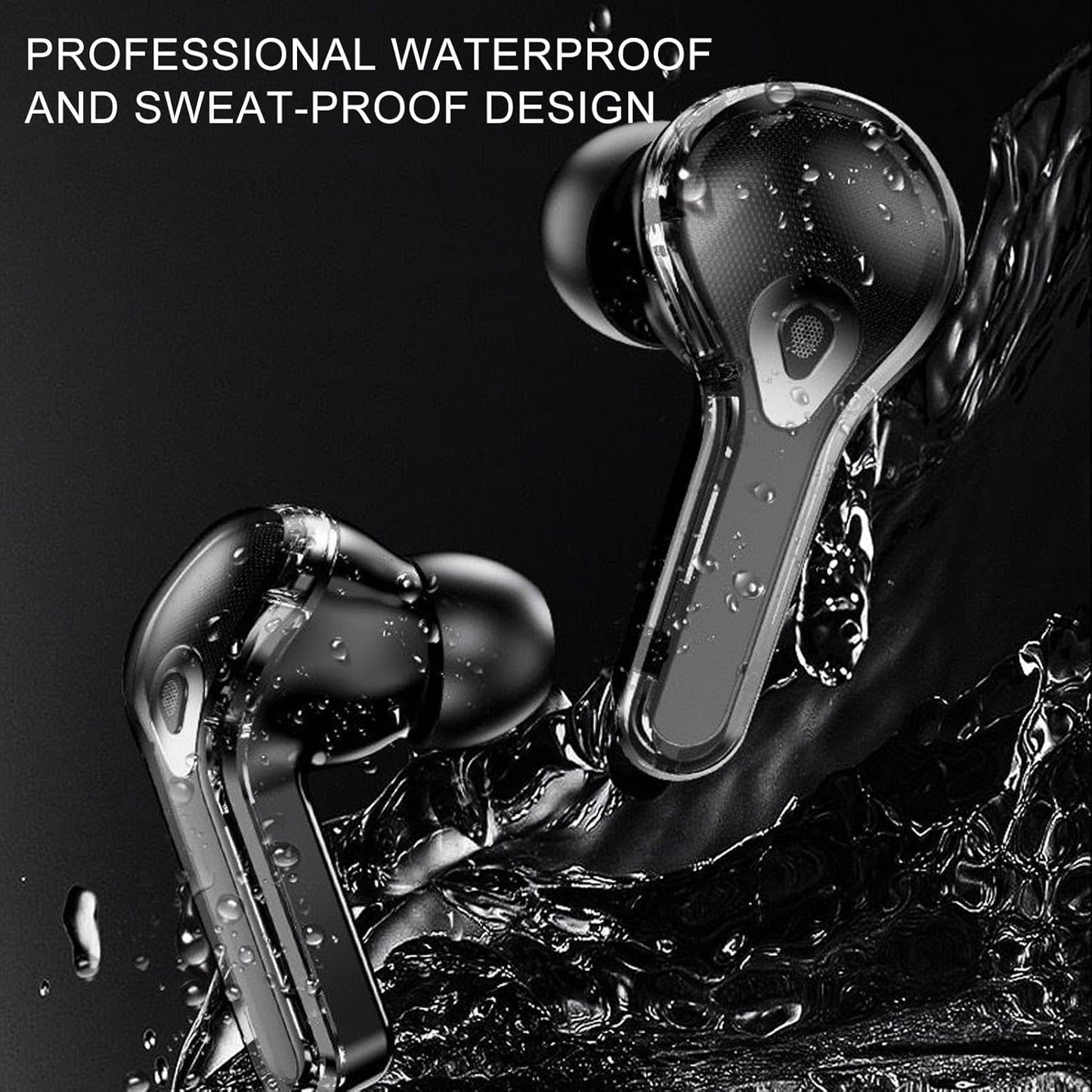 Airmax Transparent Touch Screen Earbuds (سماعات Airmax الشفافة بشاشة لمس)